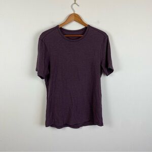 Lululemon 5 Year Basic Tee Updated Fit Heathered Bordeaux Drama